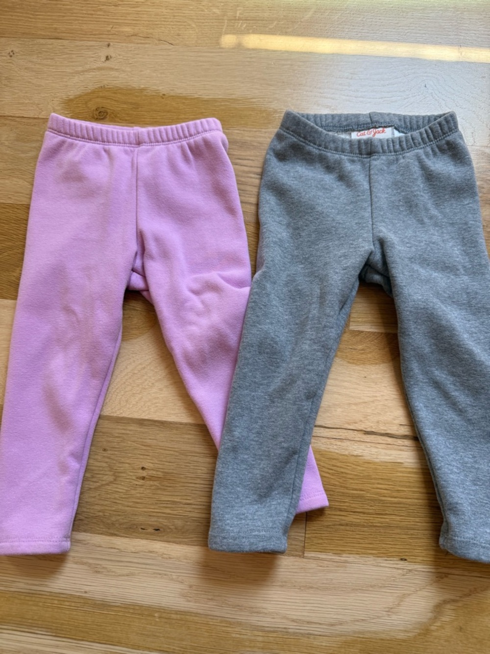 Cat & Jack Pink and Gray Fleece lined Leggings